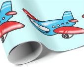 cartoon vliegtuig cadeaupapier (Rol Hoek)