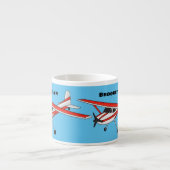 Cartoon vliegtuig espresso kop (Voorkant)
