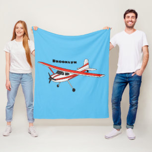 Cartoon vliegtuig fleece deken