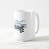 Cartoon vliegtuig koffiemok (Voorkant rechts)