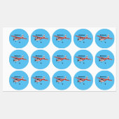 Cartoon vliegtuig labels (Vel)