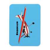 Cartoon vliegtuig magneet (Verticaal)