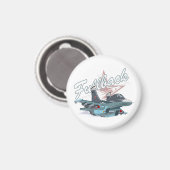 Cartoon vliegtuig magneet (Voorkant / Achterkant)