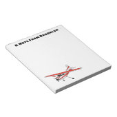Cartoon vliegtuig notitieblok (Schuin)