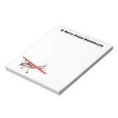 Cartoon vliegtuig notitieblok (Linkerzijde)