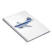 Cartoon vliegtuig notitieboek (Rechterzijde)