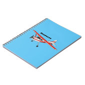 Cartoon vliegtuig notitieboek (Linkerzijde)