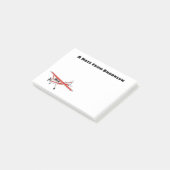 Cartoon vliegtuig post-it® notes (Schuin)