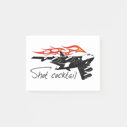 Cartoon vliegtuig post-it® notes (Voorkant)