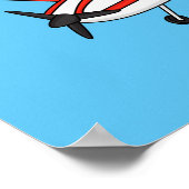 Cartoon vliegtuig poster (Hoek)