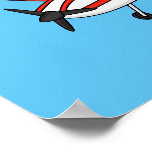 Cartoon vliegtuig poster (Hoek)