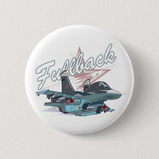 Cartoon vliegtuig ronde button 5,7 cm (Voorkant)