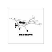 Cartoon vliegtuig rubberstempel (Afrduk)