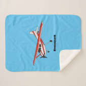 Cartoon vliegtuig sherpa deken (Voorkant (horizontaal))