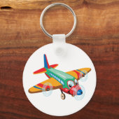 cartoon vliegtuig sleutelhanger (Voorkant)
