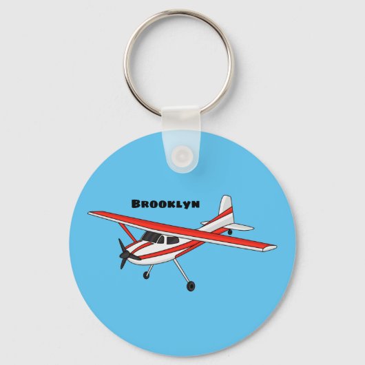 Cartoon vliegtuig sleutelhanger (Voorkant)