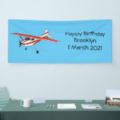 Cartoon vliegtuig spandoek (Beurs)