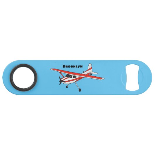 Cartoon vliegtuig speed flessenopener (Voorkant (Horizontaal))