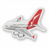 Cartoon vliegtuig sticker (Voorkant)