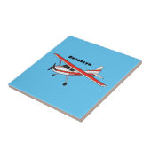 Cartoon vliegtuig tegeltje (Zijkant)