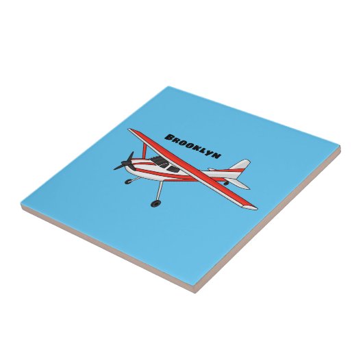 Cartoon vliegtuig tegeltje (Zijkant)