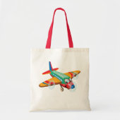 cartoon vliegtuig tote bag (Voorkant)