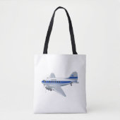 Cartoon vliegtuig tote bag (Voorkant)