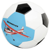 Cartoon vliegtuig voetbal (Drie kwart)