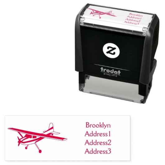 Cartoon vliegtuig  zelfinktende stempel (In situ)