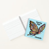 Cartoon vlinder gepersonaliseerd notitieboek (Binnen)
