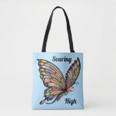Cartoon vlinder gepersonaliseerd tote bag (Voorkant)