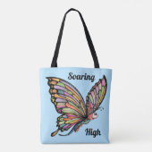 Cartoon vlinder gepersonaliseerd tote bag (Achterkant)