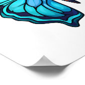 Cartoon vlinder illustratie poster (Hoek)