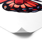 Cartoon vlinder illustratie poster (Hoek)