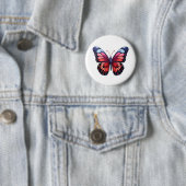 Cartoon vlinder illustratie ronde button 5,7 cm (In situ)
