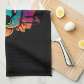 cartoon-vlinder-met-vlinder-zijn-hoofd theedoek (Quarter Fold)