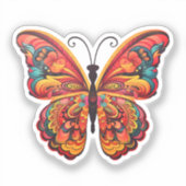 Cartoon vlinder sticker (Voorkant)