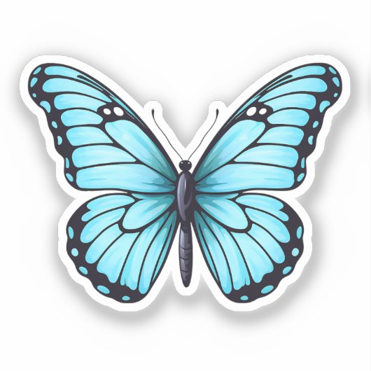 Cartoon vlinder sticker (Voorkant)