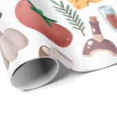 Cartoon Voeding en Drink Cadeaupapier (Rol Hoek)