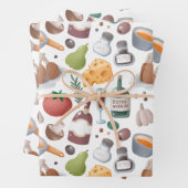 Cartoon Voeding en Drink Inpakpapier Vel (In situ)