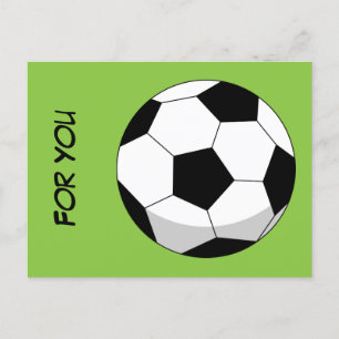 Cartoon Voetbal Jouw naam of tekst toevoegen Briefkaart