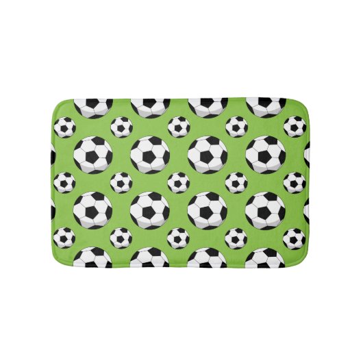 Cartoon Voetbal Patroon Badmat (Voorkant)