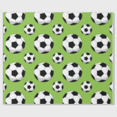 Cartoon Voetbal Patroon Cadeaupapier (Vlak)