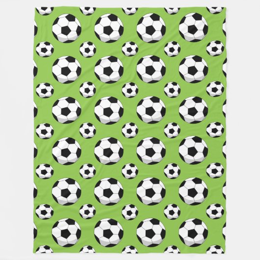 Cartoon Voetbal Patroon Fleece Deken (Voorkant)