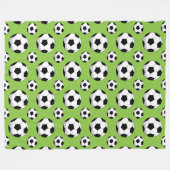 Cartoon Voetbal Patroon Fleece Deken (Voorkant (Horizontaal))