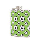 Cartoon Voetbal Patroon Heupfles (Links)