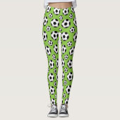 Cartoon Voetbal Patroon Leggings (Voorkant)