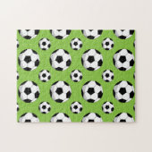 Cartoon Voetbal Patroon Legpuzzel (Horizontaal)