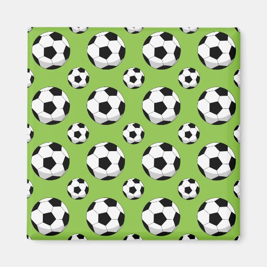 Cartoon Voetbal Patroon Magneet (Voorkant)