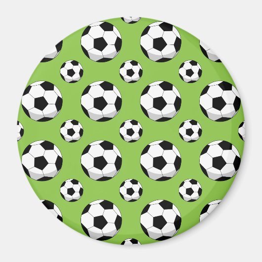 Cartoon Voetbal Patroon Magneet (Voorkant)
